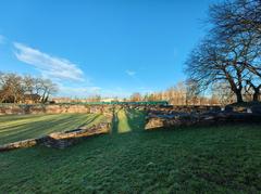 Ancient Roman Amphitheater ruins in Aquincum, Budapest