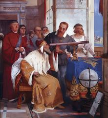 Fresco of Galileo Galilei and Doge of Venice by Bertini