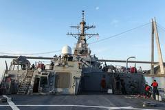 USS Ross guided-missile destroyer en route to Black Sea on June 26, 2021