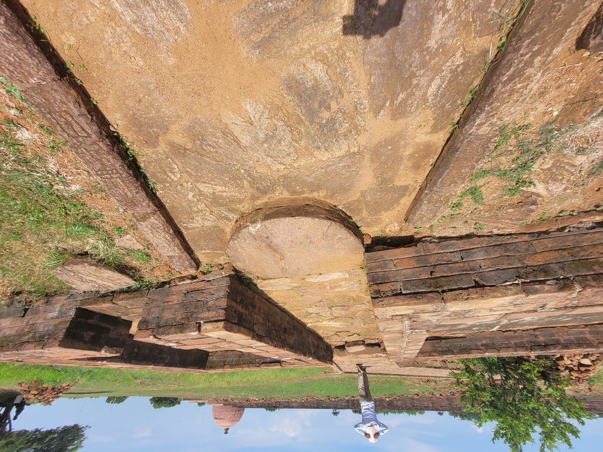 Ancient stone pathway at the Buddhist archaeological site Thotla Konda in India