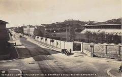 Bergamo Campo polisportivo Brumana sports field with surrounding buildings