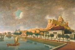 Painting of Trichinopoly featuring The Rock and Tank