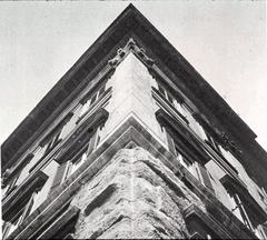 Corner of Palazzo Montecitorio in 1970 with architectural details