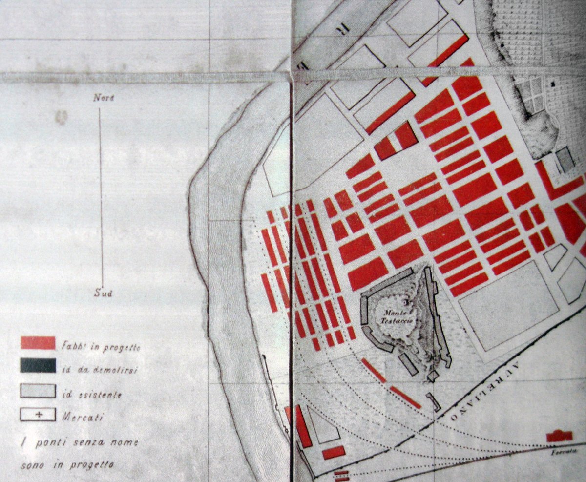 1873 urban plan of Rome's Testaccio borough