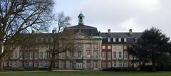 Rear view of the Fürstbischöfliches Schloss in Münster with historic architecture