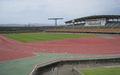 Toyama Global Athletic Park main stadium in Toyama City, Toyama Prefecture, Japan