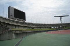 Main stadium of Toyama Global Athletic Park in Toyama City, Toyama Prefecture, Japan