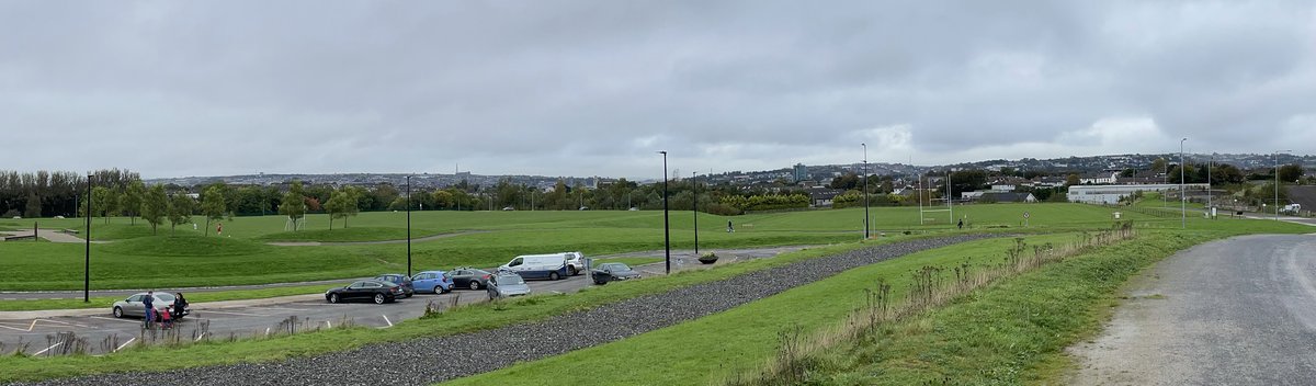 Tramore Valley Park in Cork with carpark, sports fields and BMX track