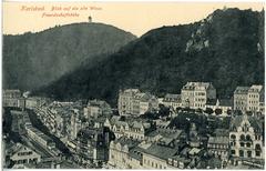 Historic Karlsbad Alte Wiese and Freundschaftshöhe area with scenic landscape in 1914