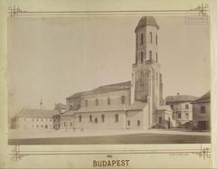 Kapisztrán (Nándor) tér with Mária Magdolna-templom church in Budapest after 1895