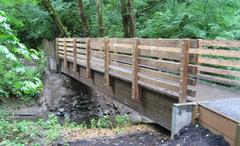 High Bridge at Tryon Creek State Natural Area in Oregon during summer