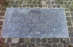 Plaque thanking Swiss people for humanitarian support during Kosovo war 1998-99 in Zurich
