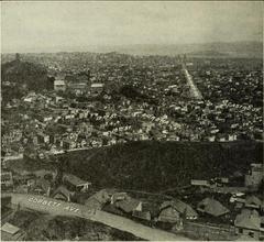 Eureka Valley view from slopes above Corbett Road showing terrain and tunnel proposal locations