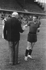 Felice Placido Borel II of AC Torino during a workout break at Filadelfia Stadium in 1941-42