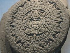 Sun stone on display at the National Museum of Anthropology in Mexico City