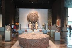 Aztec Mexica Gallery at National Museum of Anthropology in Mexico City showcasing ancient artifacts