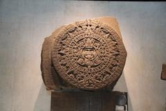 Aztec Sun Stone or Calendar Stone sculpture in National Museum of Anthropology Mexico City