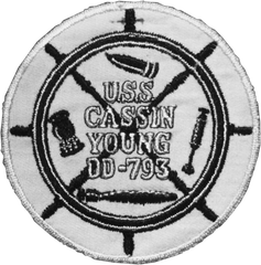 Insignia of the U.S. Navy destroyer USS Cassin Young DD-793