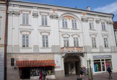 Historic building on Main Street in Kosice with Gothic architectural features