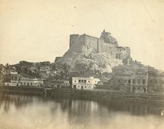 Rockfort Ucchi Pillayar Temple in Trichy from the 1860s