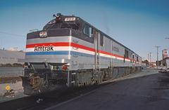 Westbound Sunset Limited train at El Paso Texas in January 1982