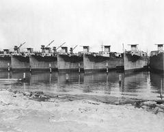 U.S. Navy destroyers USS Kidder DD-319, USS Selfridge DD-320, USS Chase DD-323, USS Mervine DD-322, USS Marcus DD-321, USS La Vallette DD-315, and USS Yarborough DD-314 fitting out at Union Iron Works San Francisco on April 1, 1920