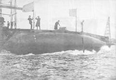 Launching of USS Pike submarine in San Francisco on January 14, 1903
