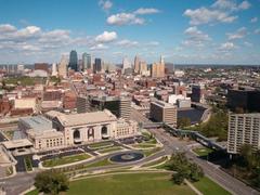 Kansas City Downtown Loop skyline looking north from Liberty Memorial