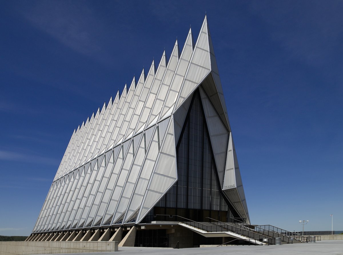 Air Force Academy Chapel in Colorado Springs, an Expressionist Modern architectural masterpiece by Walter Netsch