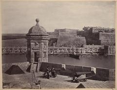 Historical photograph of Upper and Lower Baracca in Malta by Francis Frith