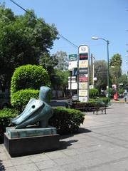 Sidewalk outside upscale mall on Presidente Masaryk Street in Polanco neighborhood Mexico City