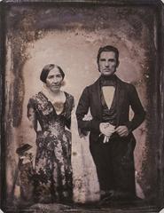 Daguerreotype portrait of Valentín Alsina and his wife Antonia Maza, 1854