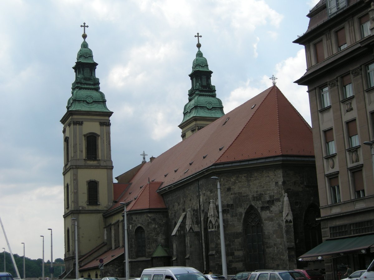 Belvárosi plébániatemplom church in Budapest exterior