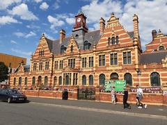Interior view of Victoria Baths in Manchester with vintage architectural design and bathing facilities