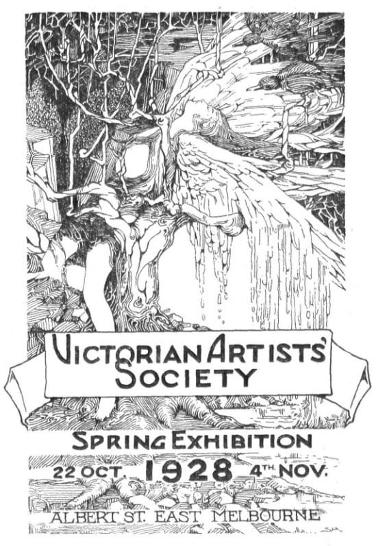 Front cover of Victorian Artists’ Society Spring Exhibition catalogue, 1928