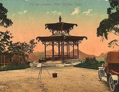 Historic postcard showing Vista Chinesa viewpoint in Rio de Janeiro from 1911