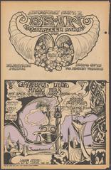1967 Helix magazine cover featuring drawing of Bob Dylan with grass by William Ward