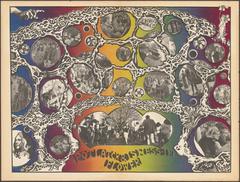 OCS Light Show Poster featuring Egyptian art by Gary Eagle and images from the Chief Seattle Flower Potlatch at Volunteer Park