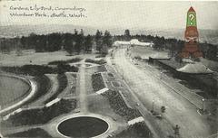 42 Story L.C. Smith Building during 1914 Golden Potlatch celebration in Seattle