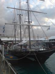 Spirit of New Zealand tall ship docked at Maritime Museum Auckland