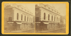 Historic Walnut Street Theatre in Philadelphia with the American flag displayed