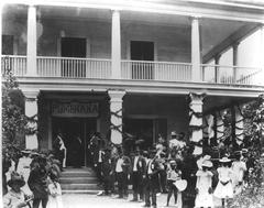 Reception at Washington Place celebrating Queen Lili'uokalani's return from Washington DC in August 1898