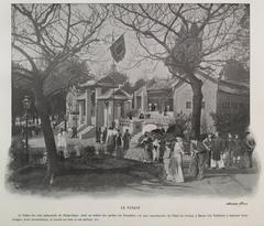 Tonkin pavilion replica of Co-Loa palace at 1900 Paris World Fair