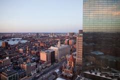View of Boston city showing aftermath of the Marathon Bombings