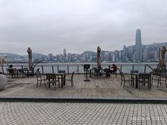 HK West Kowloon Waterfront Promenade scenic view in March 2025