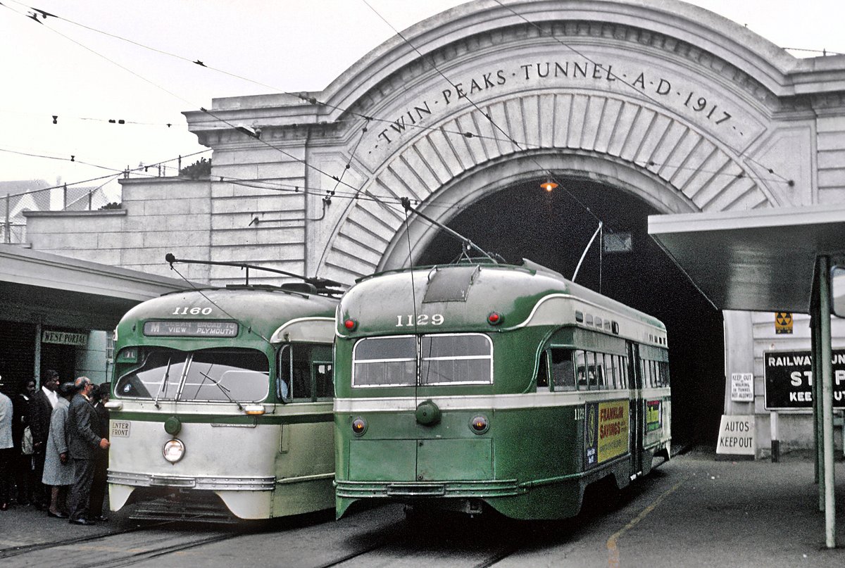 Muni Metro train short turn at West Portal station San Francisco