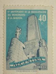 Argentina stamp commemorating the first year of Memorial Flag in Rosario