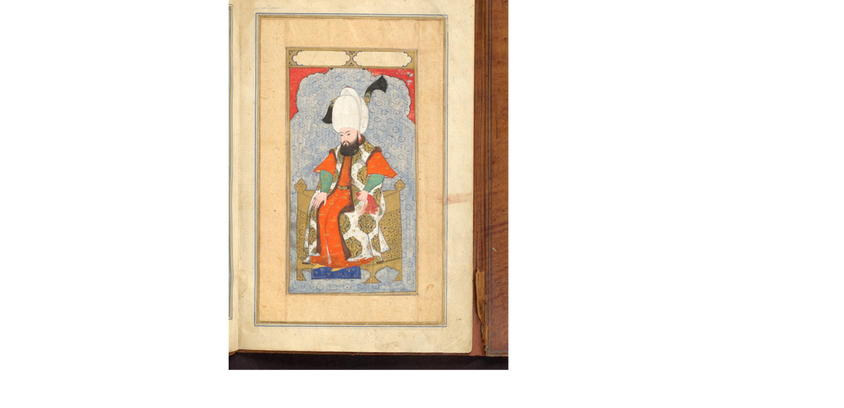 Manuscript page illustrating genealogy and history of prophets and rulers from Adam to Sultan Muhammad III, dated around 1595