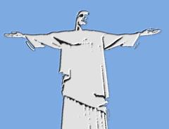 Statue of Cristo Redentor (Christ the Redeemer) in Rio de Janeiro Brazil