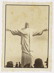 Christ the Redeemer statue towering over Rio de Janeiro Brazil on a clear day